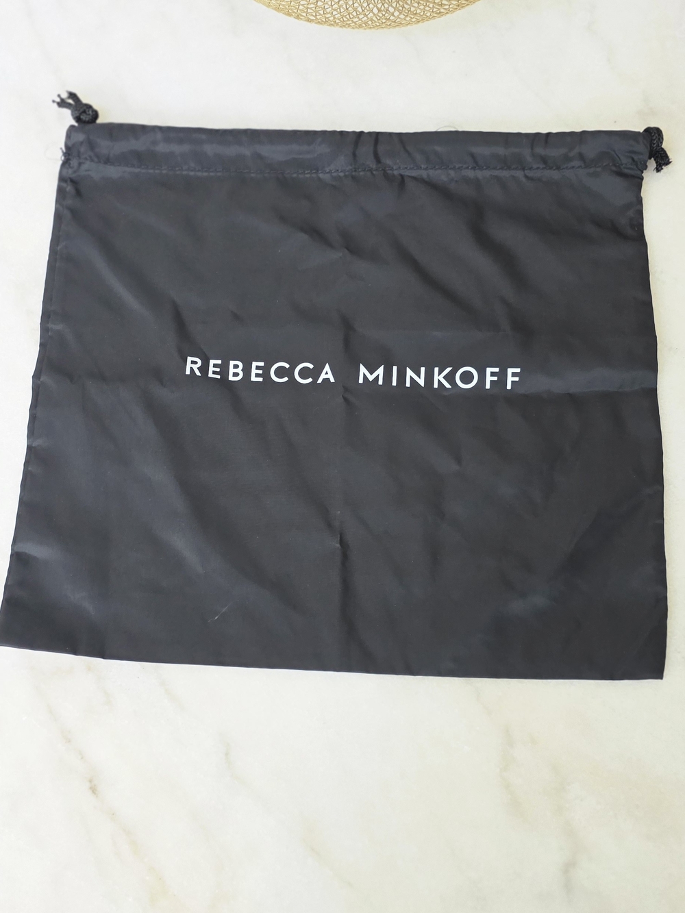 Rebecca Minkoff Authentic Dust Bag Black Drawstring Storage Bag Purse Protector